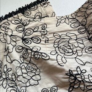 David Paul dressy ankle pants embroidered with bead fringe